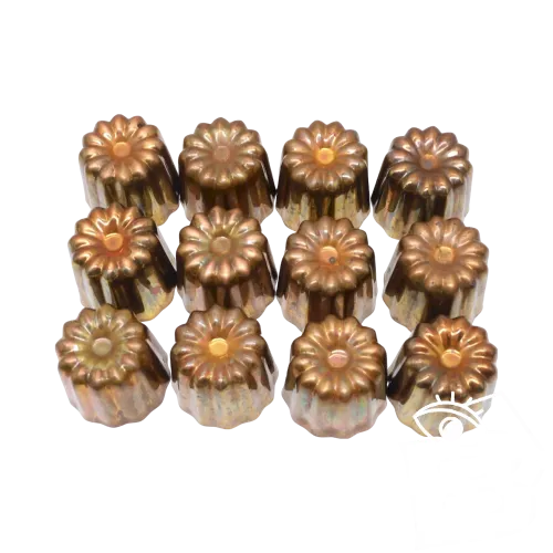 -12 MOULES A CANNELES gâteaux pâtisserie de BORDEAUX CUIVRE étamé COLLECTION D