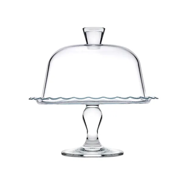 PLAT À DOME SUR PIED
26CM EN VERRE
TRANSPARENT