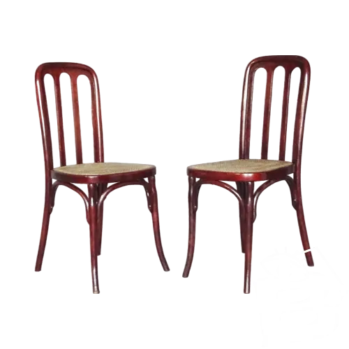 2 Chaises bistrot Kohn N° 537 , 1915 cannages parfaits, No Thonet