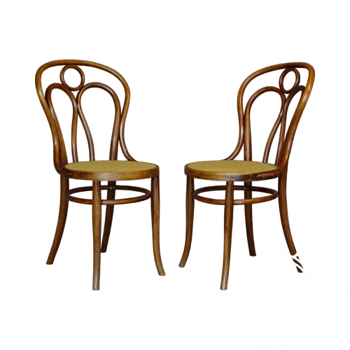 2 Chaises Engelstuhl N°36 de KOHN, vers 1900, no Thonet