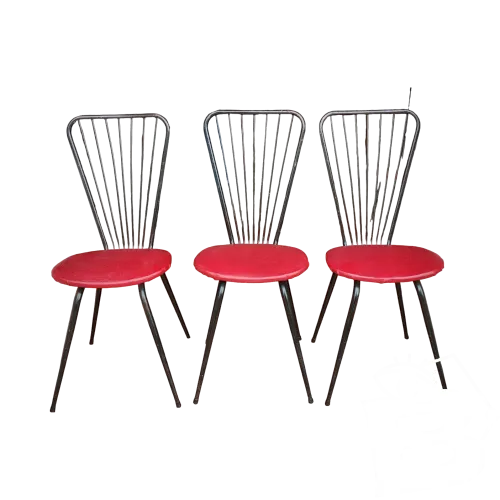 3 Chaises Design style Colette Gueden/chaises métal design/