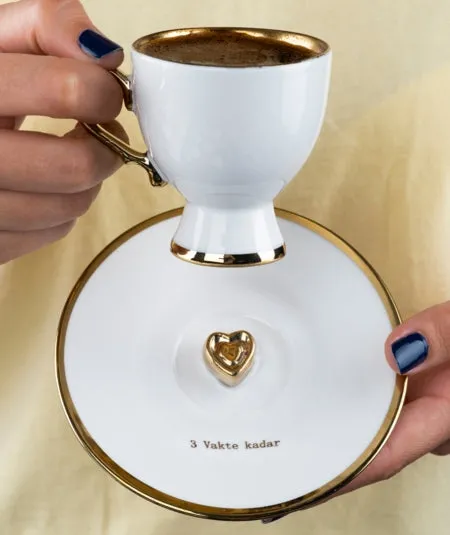 ACAR 3 VAKTE KADAR Set de 6 tasses à café en porcelaine