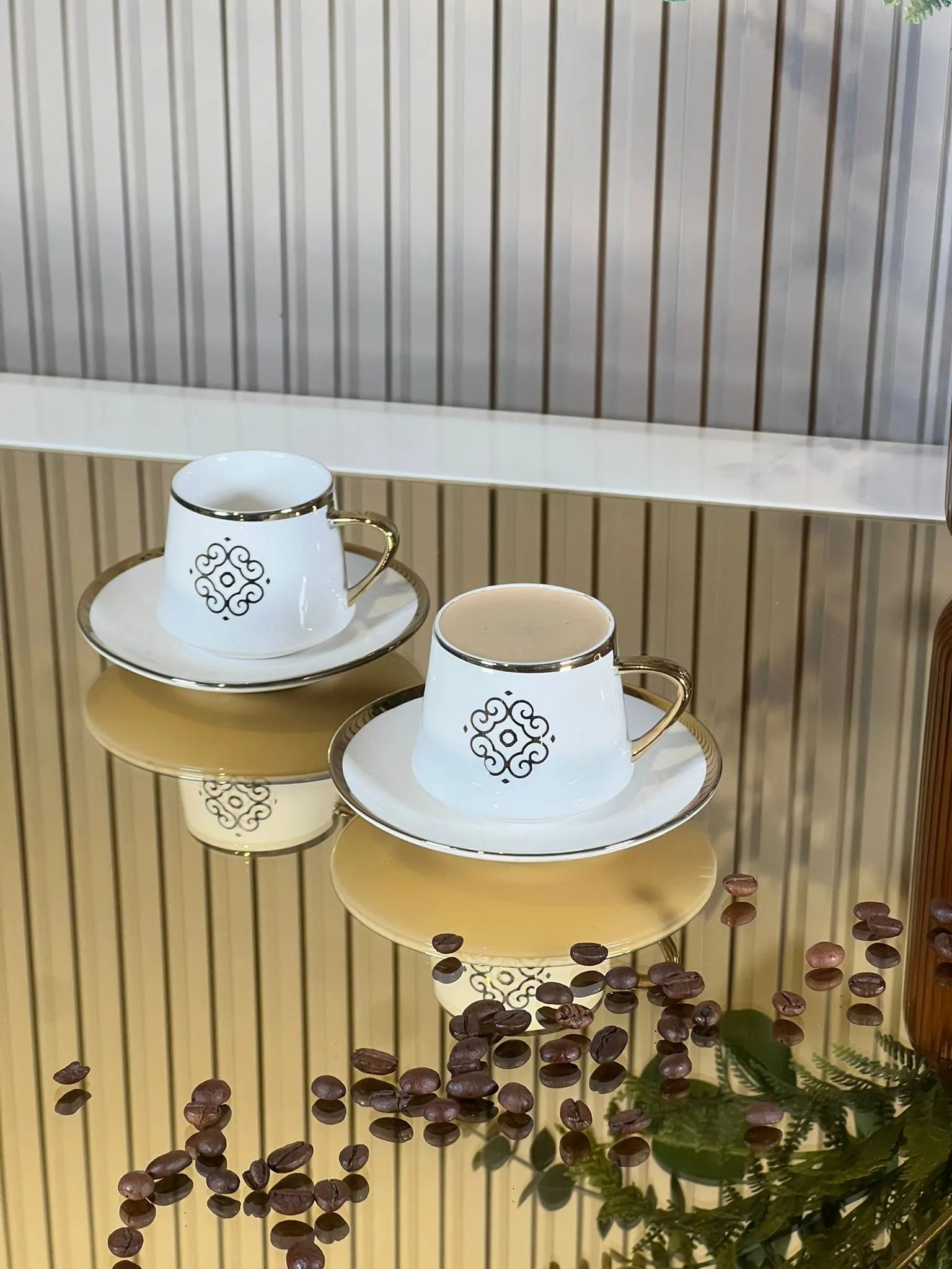 ZELLERFELD Ottoman Tasses à café en porcelaine 6 personnes