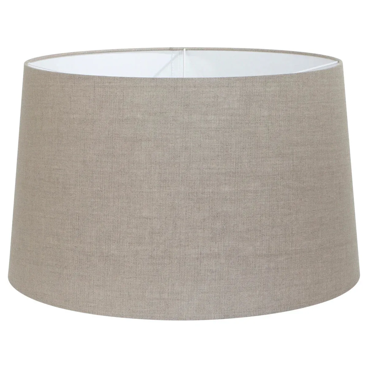 Abat-jour cylindrique en lin beige pour lampe ou lampadaire – Ø45 cm
