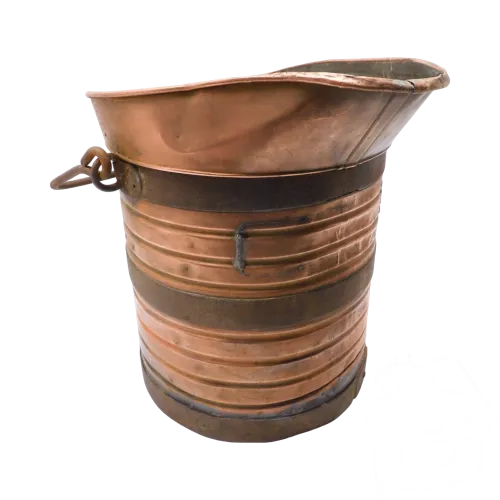 -ANCIEN DECALITRE de CHAI CAVE en CUIVRE & Métal JUS de GRANGE COLLECTION Déco D