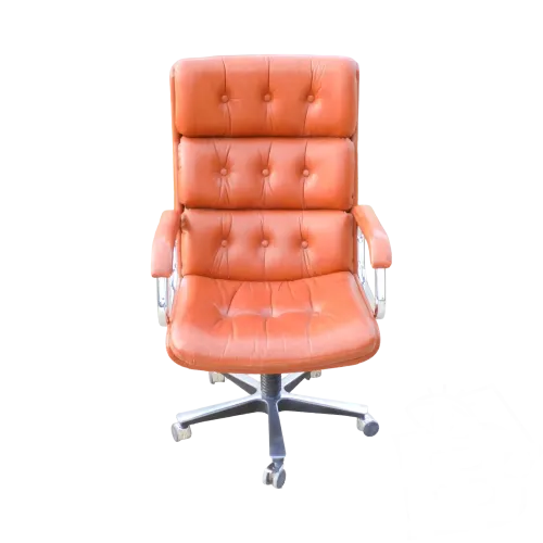 - ANCIEN FAUTEUIL DE DIRECTION CUIR VINTAGE 1970 DECO LOFT