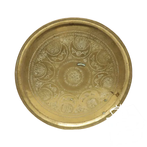 - ANCIEN GRAND PLATEAU LAITON Gravé AFRIQUE DU NORD pour le Thé jus Grenier D