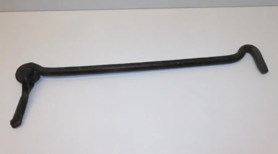 -ANCIEN GROS CROCHET MAINTIENT DE PORTE FERMEE FER Forgé 54,5 cm COLLECTION D