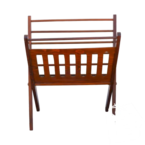 - ANCIEN PORTE REVUE BOIS VINTAGE SCANDINAVE PLIABLE déco XXe D