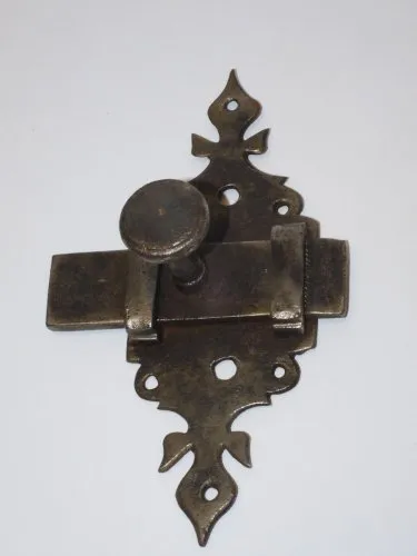 *ANCIEN VERROU en Fer Forgé déco porte ancienne COLLECTION vitrine D