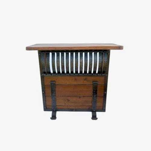 ?BAR NEOGHOTIQUE ART BRUTALISTE TRAVAIL FRANCAIS 1970 FERRONERIE MARTELE L801