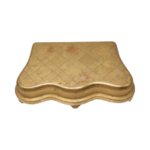 *CONSOLE BOIS Doré ANCIENNE à poser pour PENDULE ou AUTRE SUJET Déco vitrine D