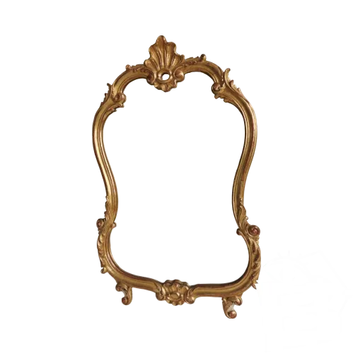 Grand MIROIR Style LOUIS XV Bois Stuc Dore Milieu XXe Rocaille TRES BON ETAT