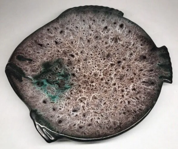 Grande Assiette Poisson Signée Marius Giuge Rare Vallauris Vintage N75