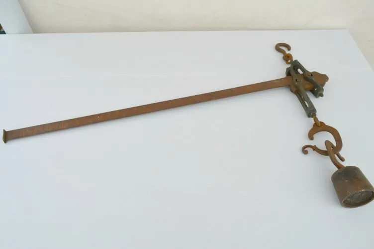 *GROSSE BALANCE ROMAINE DEZANI ANNECY Force 30 KG Laiton & ACIER Collection déco