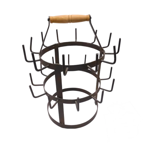 - JOLI SUPPORT MUG TASSE VERRE METAL POIGNEE BOIS COLLECTION DECO CUISINE D