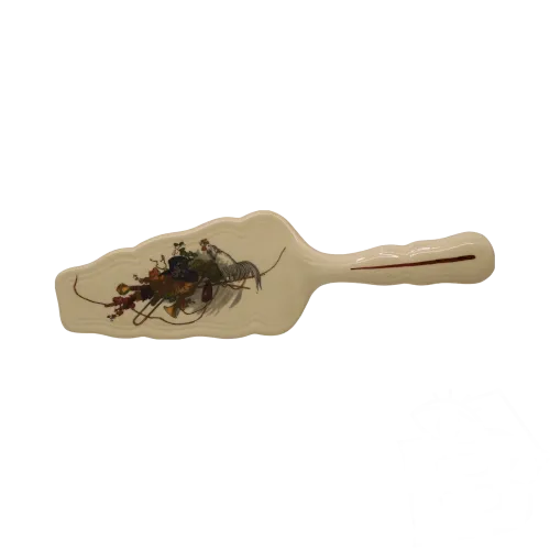 - JOLIE ANCIENNE PELLE A TARTE FAÏENCE SARREGUEMINES OBERNAI déco d'un COQ D