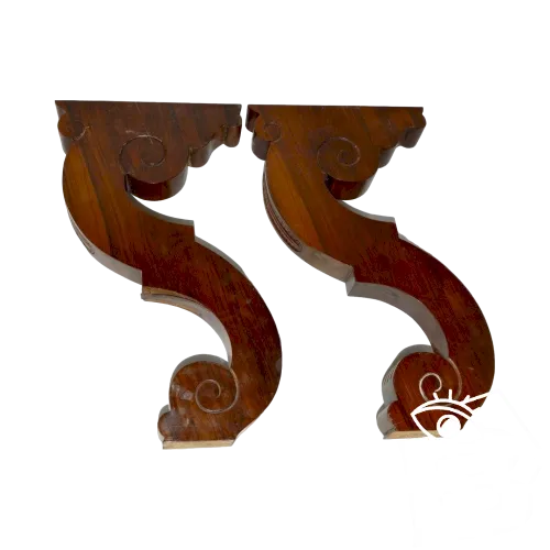 *JOLIS ANCIENS PIEDS pour CONSOLE ou AUTRE placage à restaurer et adapter déco