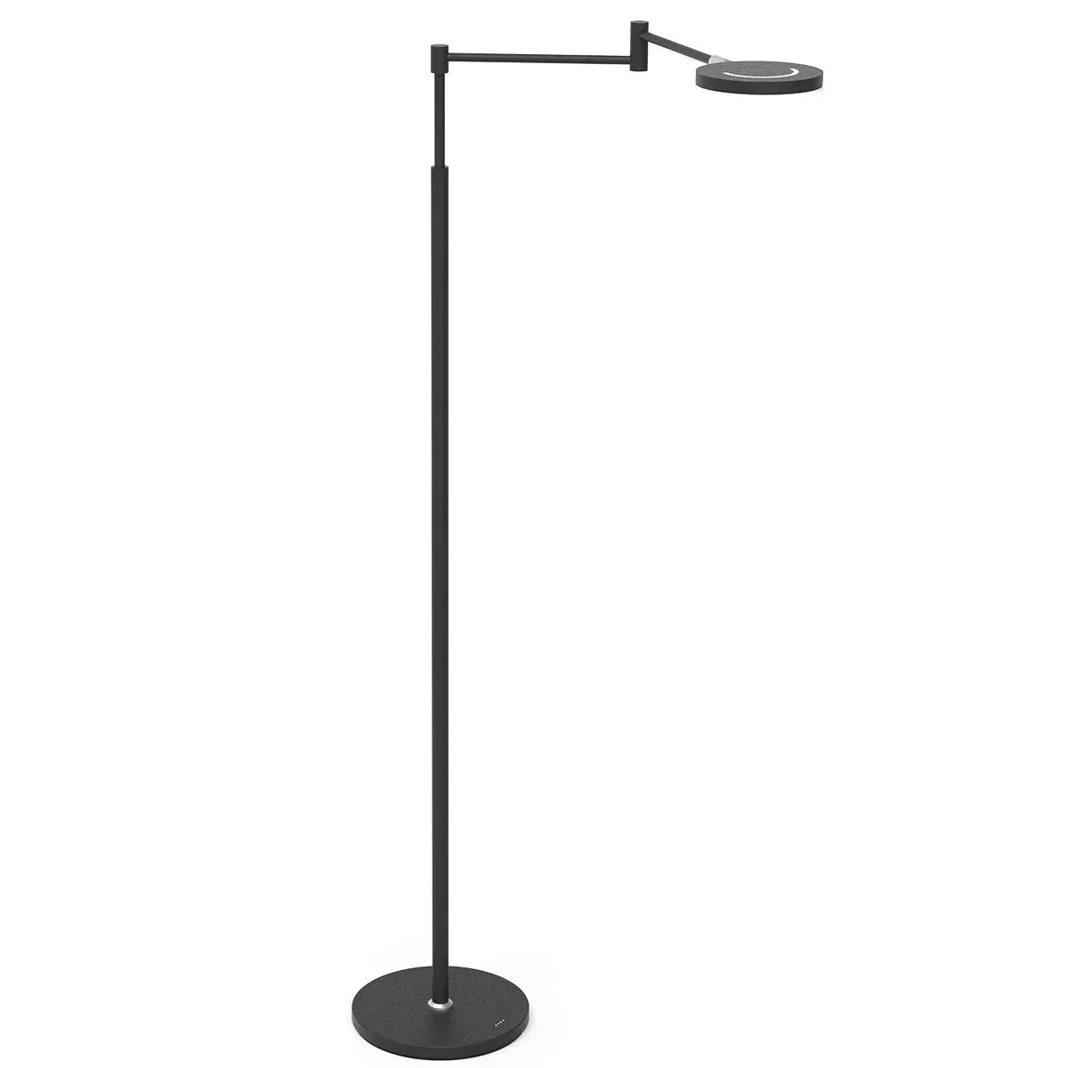 Lampadaire métal noir à bras articulé rechargeable et dimmable – H140 cm