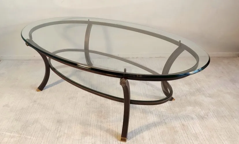 ❤️Magnifique grande table basse ovale Pierre Vandel Paris collection Villa dEste❤️