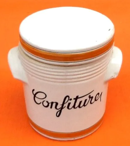 Pot couvert Grès vernissé Confiture Hauteur : 150mm Diamètre : 120mm