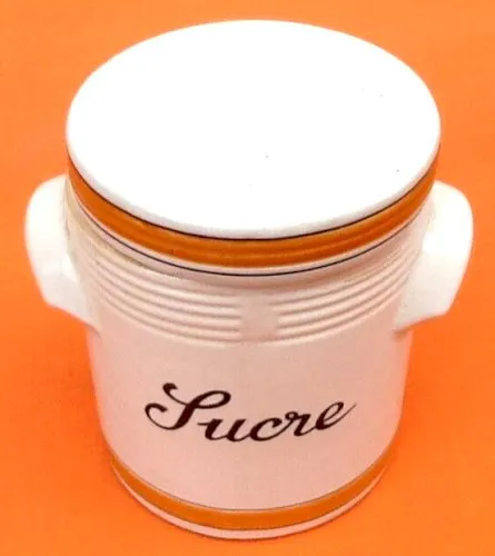 Pot couvert Grès vernissé Sucre Hauteur : 150mm Diamètre : 120mm