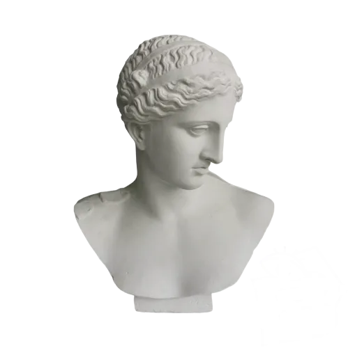 Sculpture BUSTE en Platre XXe VENUS DARLES Femme Antique Woman bust Déco BEG