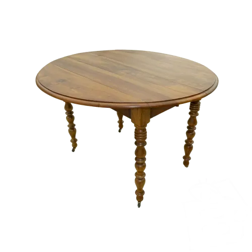 *SUPERBE TABLE A VOLETS LOUIS PHILIPPE XIXe en NOYER SOUVRE à 2 m 58