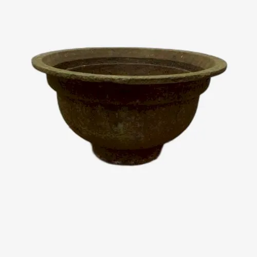 Vasque ronde a pied douche en fer de fonte XX siècle