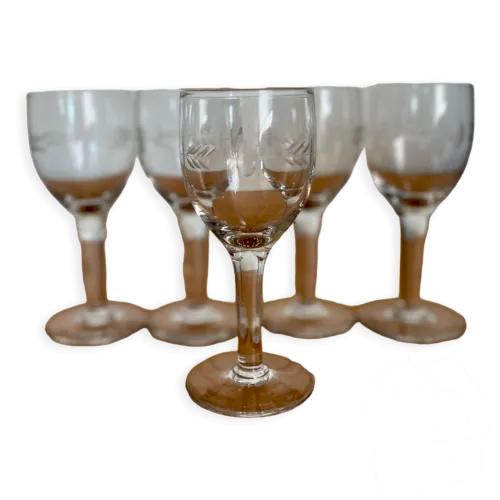 Verres à vin liqueur vintage 1960