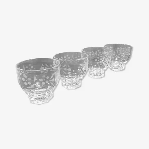 Verres en cristal sérigraphie,