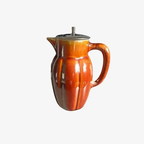 Verseuse à café ☕ Céramique chocolat et inox ☕ Citrouille ☕ Vintage ☕ Pour Over