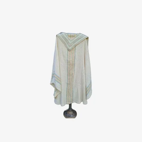 vêtement liturgique ( la merci dieu ) Chasuble blanche tissée main