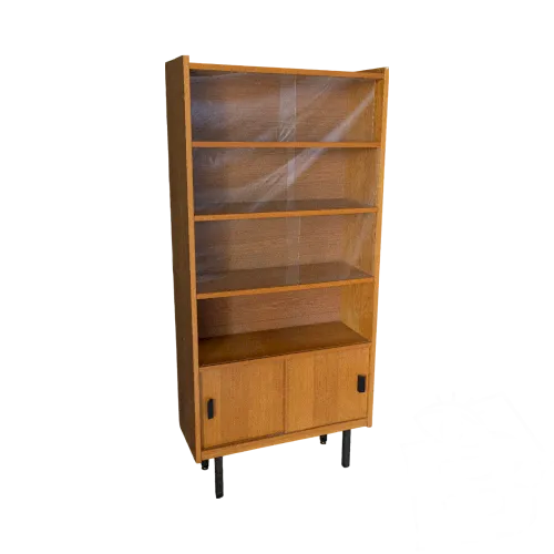 Vitrine 1960 4 niveaux travail français tubulaire noir L2865