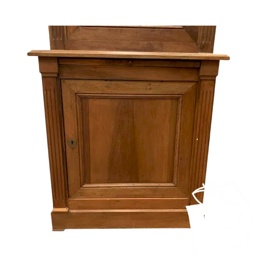 Vitrine En Deux Corps De Style Directoire En Noyer Massif XX Siècle