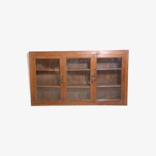 Vitrine en teck birman ancien