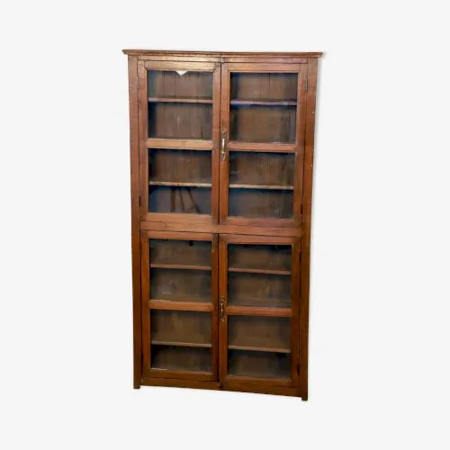 Vitrine en teck birman naturel