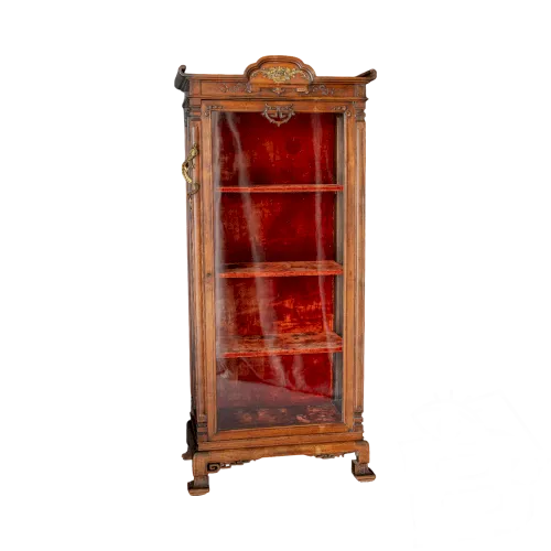 Vitrine fin XIXe dans le goût de Gabriel Viardot ornementation en bronze L2807