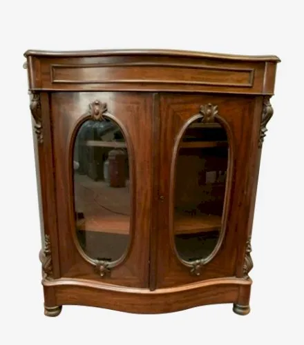 Vitrine galbée Louis Philippe en acajou XIX siècle