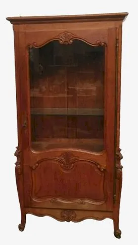 Vitrine Louis XV / Argentier Regence / Meuble vitré / Vitrine en chene