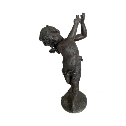 XIXe AUGUSTE MOREAU REGULE STATUE SCULPTURE Putti , Angelot French Antique Child