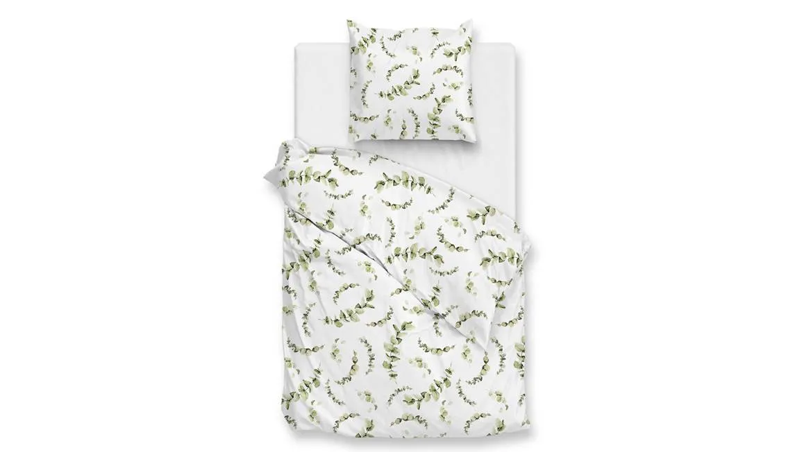 Zohome Eucalia housse de couette blanc